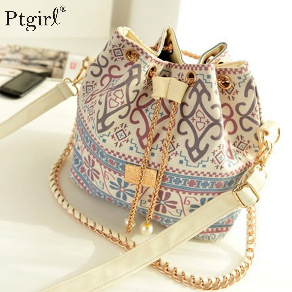 2020 bohemian style canvas ladies shoulder bag/handbag online - Trendylk