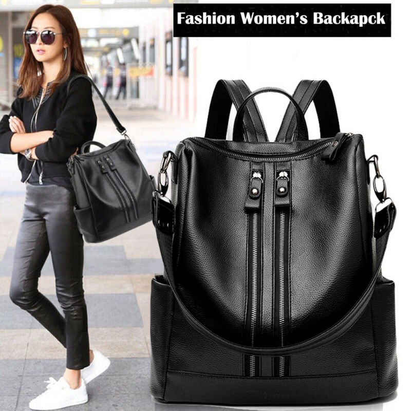2020 PU leather ladies shoulder bag and backpack online - Trendylk