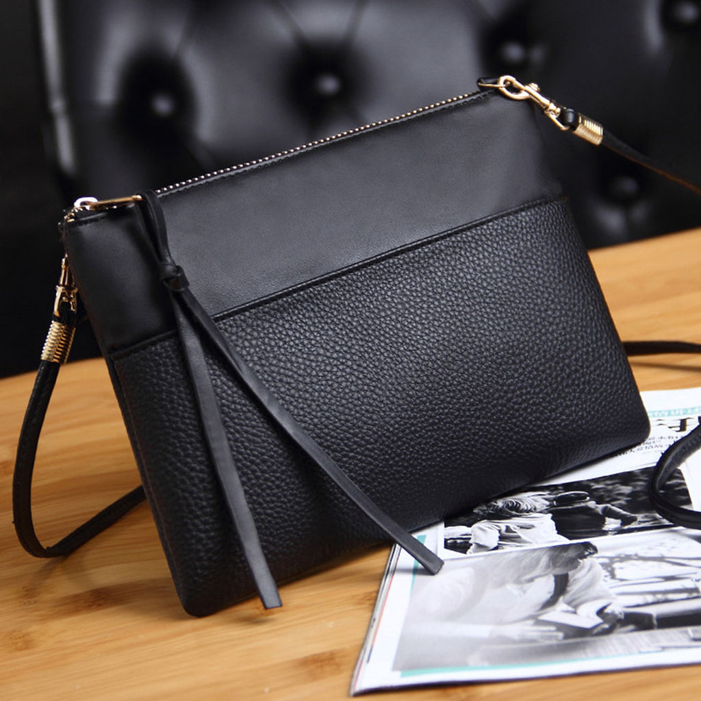 2020 Black leather ladies shoulder bag/cross body bag online - Trendylk