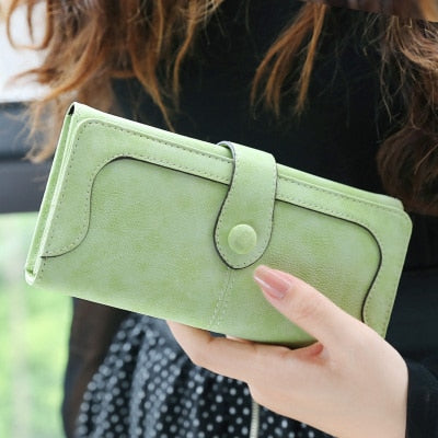 Many Departments Faux Suede Long Wallet Women Matte Leather Lady Purse High Quality Female Wallets Card Holder Clutch Carteras - Trendylk