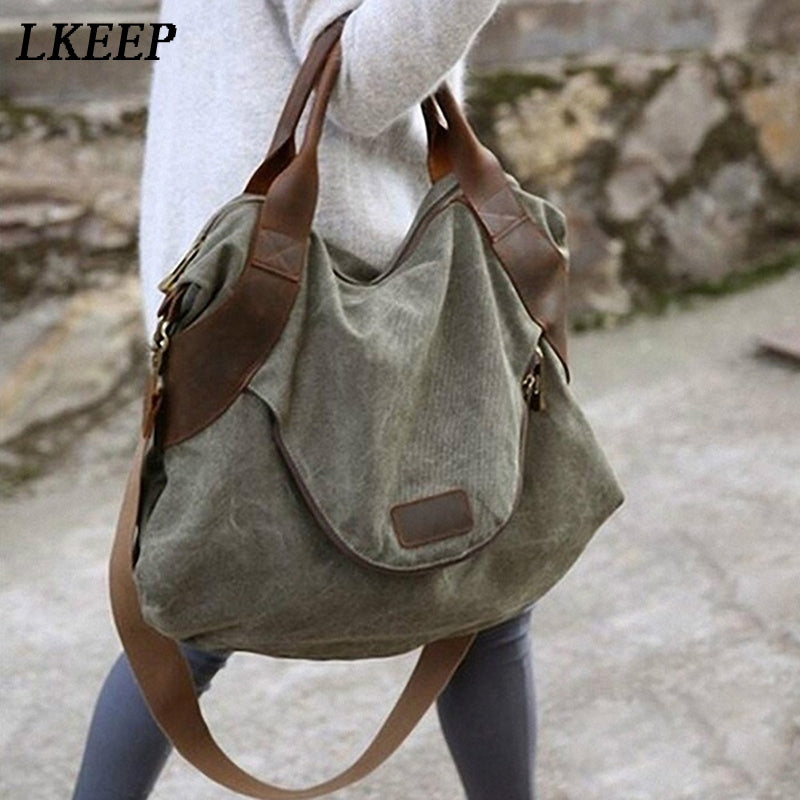 2020 canvas casual handbag online for stylish ladies - Trendylk