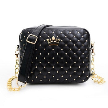Mara's Dream Small Women Bag Fashion Handbag With Crown Mini Rivet Shoulder Bag Women Messenger Bag 2019 Hot Sale - Trendylk