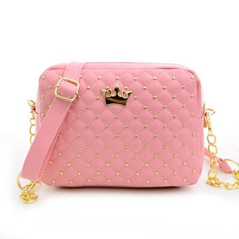 Mara's Dream Small Women Bag Fashion Handbag With Crown Mini Rivet Shoulder Bag Women Messenger Bag 2019 Hot Sale - Trendylk