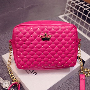 Mara's Dream Small Women Bag Fashion Handbag With Crown Mini Rivet Shoulder Bag Women Messenger Bag 2019 Hot Sale - Trendylk