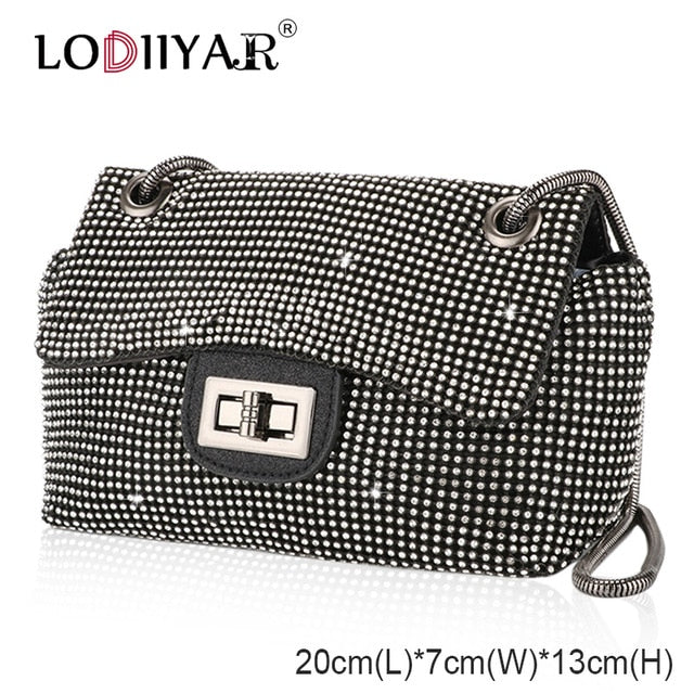 Women Diamonds Bag Rhinestone Shoulder Bags Ladies Purse Handbags Clutch Evening/Party/Wedding Bags Black Birthday Gift Women - Trendylk