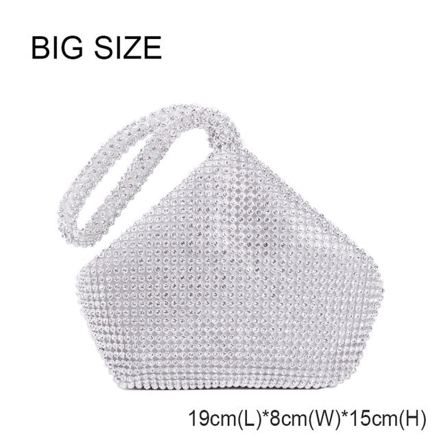 Women Diamonds Bag Rhinestone Shoulder Bags Ladies Purse Handbags Clutch Evening/Party/Wedding Bags Black Birthday Gift Women - Trendylk