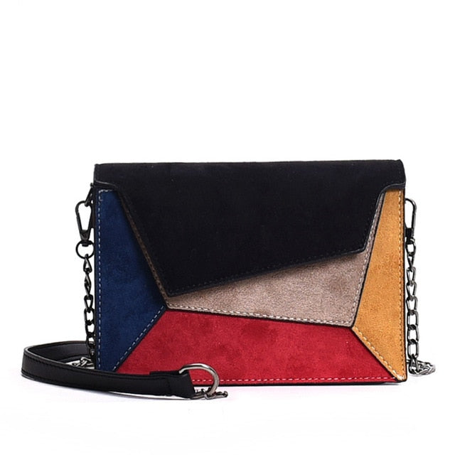 SMOOZA Fashion Quality Leather Patchwork Women Messenger Bag Female Chain Strap Shoulder Bag Small Criss-Cross Ladies' Flap Bag - Trendylk