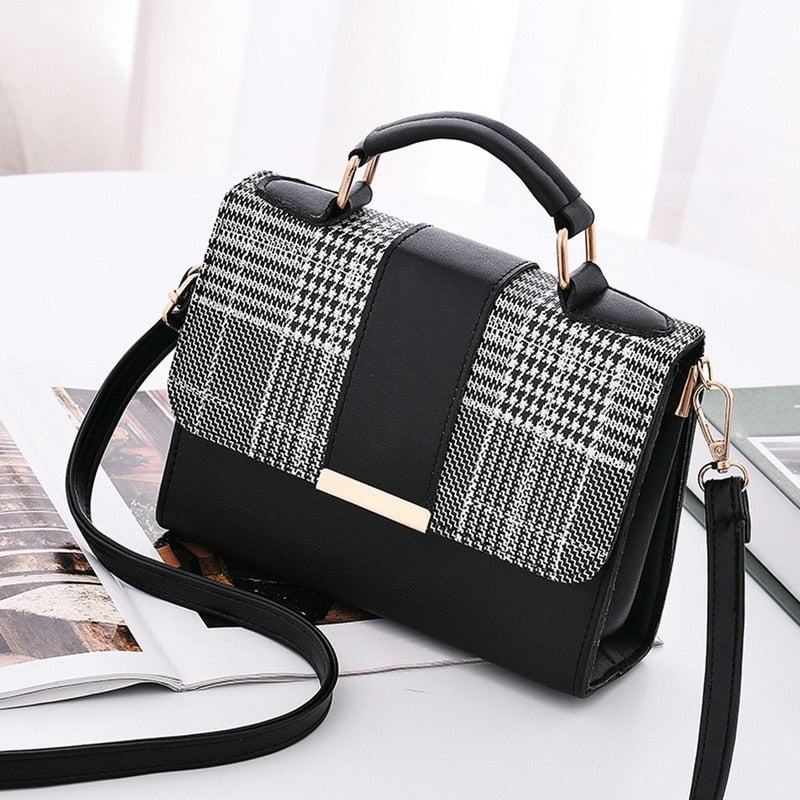 Women Fashion PU Leather Shoulder Small Flap Crossbody Handbags Top Handle Messenger Bags High Quality Luxury Ladies Hand Bag - Trendylk