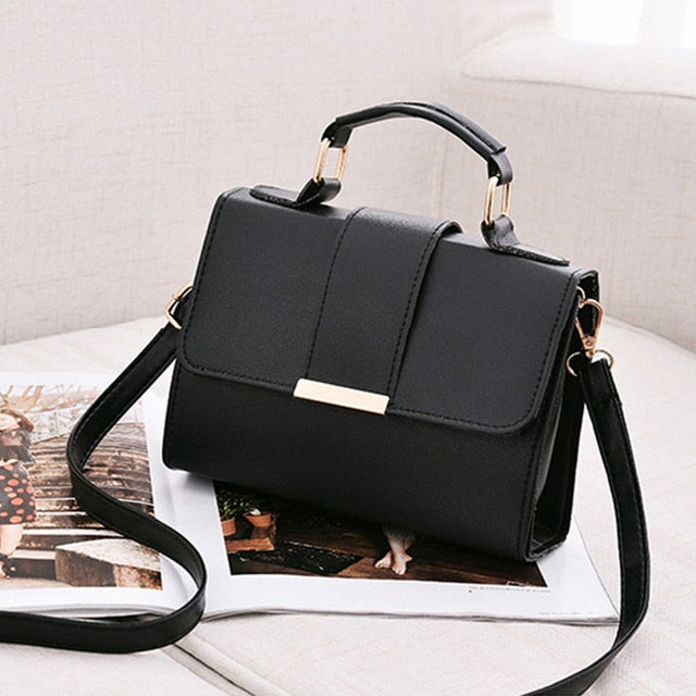 Women Fashion PU Leather Shoulder Small Flap Crossbody Handbags Top Handle Messenger Bags High Quality Luxury Ladies Hand Bag - Trendylk