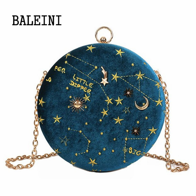 2020 star sky circular ladies shoulder bag online - Trendylk