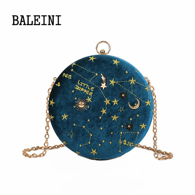 2020 star sky circular ladies shoulder bag online - Trendylk