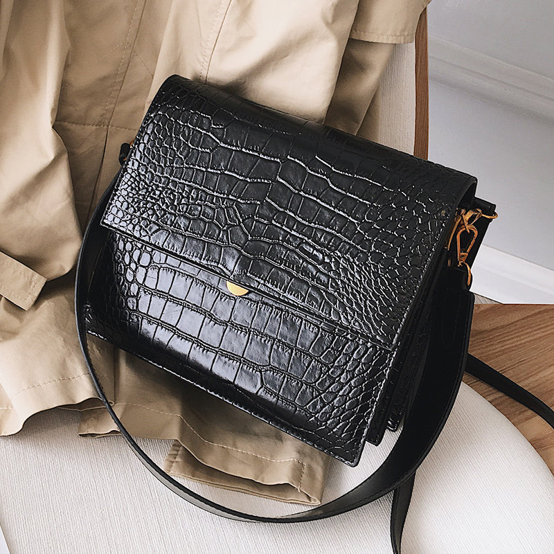 2020 PU leather alligator style ladies handbags/ shoulder bags online - Trendylk