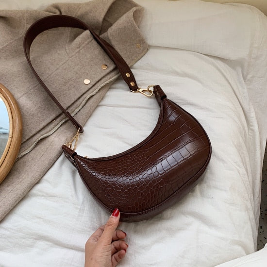 Stone Pattern Retro PU Leather Crossbody Bags For Women 2020 Small Shoulder Messenger Bag Lady Phone Handbags and Purses - Trendylk