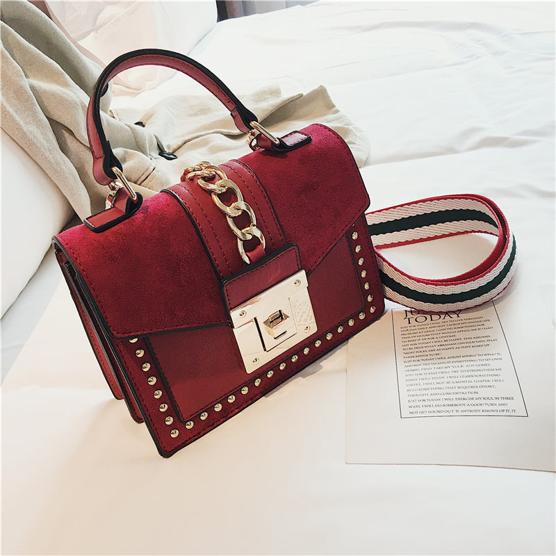 Luxury Handbags Women Bags Designer Rivet crossbody bags for women 2019 Fashion Small Messenger Shoulder bag ladies Hand Bag Red - Trendylk
