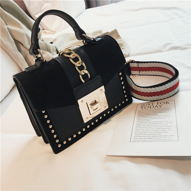 Luxury Handbags Women Bags Designer Rivet crossbody bags for women 2019 Fashion Small Messenger Shoulder bag ladies Hand Bag Red - Trendylk