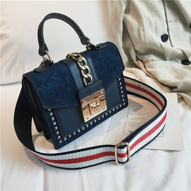 Luxury Handbags Women Bags Designer Rivet crossbody bags for women 2019 Fashion Small Messenger Shoulder bag ladies Hand Bag Red - Trendylk