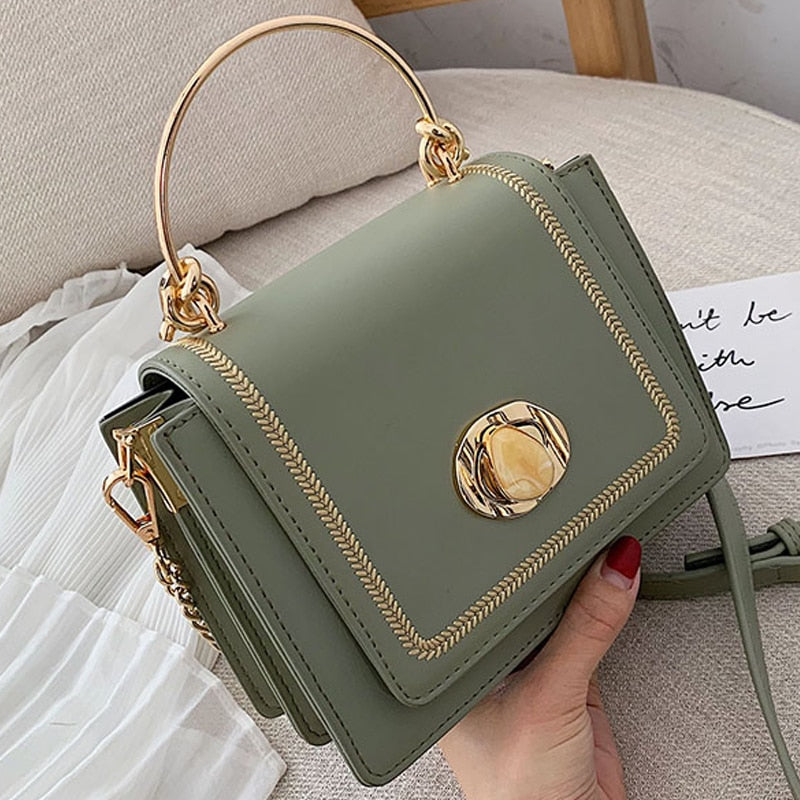 Solid color Leather Mini Crossbody Bags For Women 2019 Summer Messenger Shoulder Bag Female Travel Phone Purses and Handbags - Trendylk