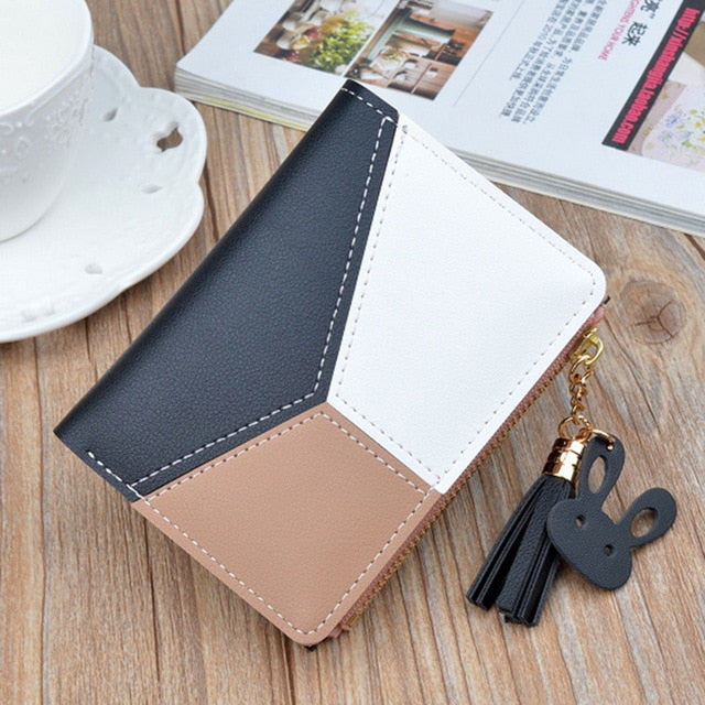 Leather Wallet Women Luxury Long Clutch Ladies Purse Card Holder Tassel Women Wallets  Zipper Coin Phone Money Pocket Bag W052 - Trendylk