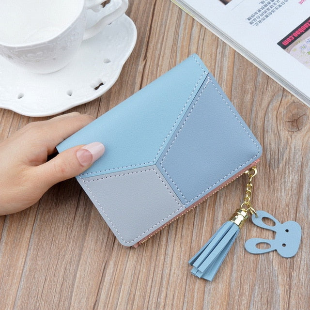 Leather Wallet Women Luxury Long Clutch Ladies Purse Card Holder Tassel Women Wallets  Zipper Coin Phone Money Pocket Bag W052 - Trendylk