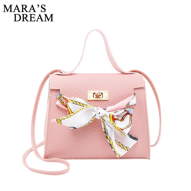 Mara's Dream 2019 New Solid Color Lychee Pattern Scarf Pouch Shoulder Diagonal Bag Handbag - Trendylk