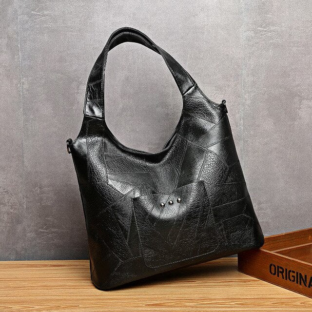 TOLOER Luxury Women Bags Designer Large Capacity Tote Bag Ladies Soft PU Leather Vintage Shoulder Bags Mother Shopping Handbag - Trendylk