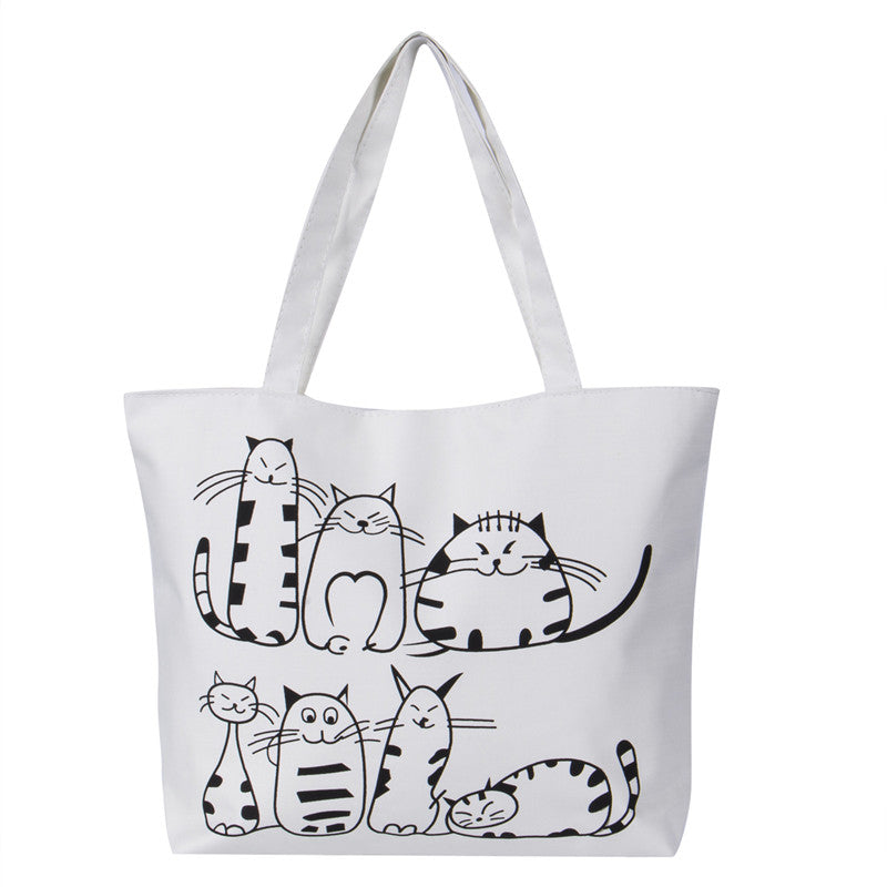 cat printed shoulder bag 2020 - Trendylk