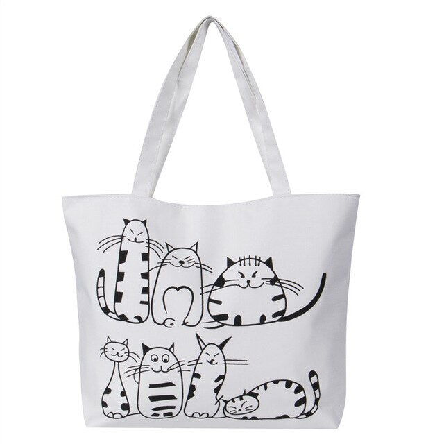 cat printed shoulder bag 2020 - Trendylk