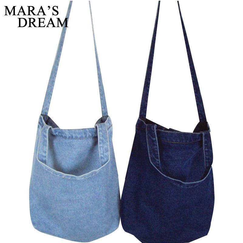 Mara's Dream Women Bag Denim Tote Ladies Large Capacity Brief Handbags Female Shopping Book Teacher Nurse Organizer Shoulder Bag - Trendylk